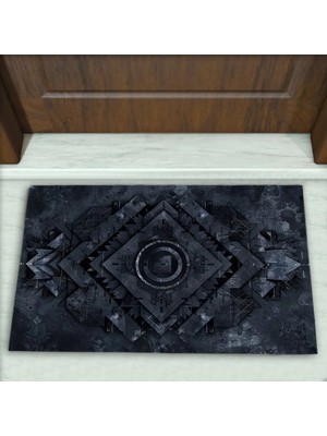 Colorix Carpet Geometrik Desenli Dekoratif Kapı Önü Paspası No: 2366