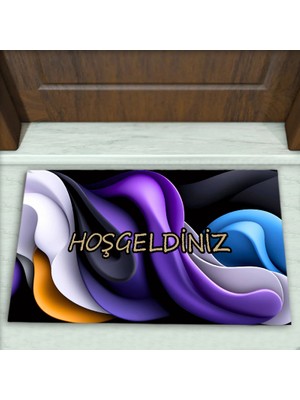 Colorix Carpet Geometrik Desenli Dekoratif Kapı Önü Paspası No: 2624
