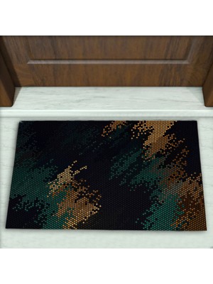 Colorix Carpet Geometrik Desenli Dekoratif Kapı Önü Paspası No: 2492