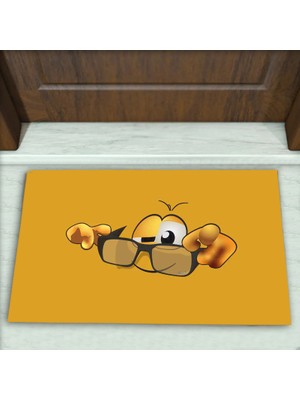 Colorix Carpet Emoji Desenli Dekoratif Kapı Önü Paspası No: 2672