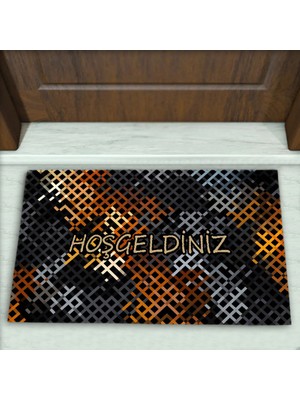Colorix Carpet Geometrik Desenli Dekoratif Kapı Önü Paspası No: 2154