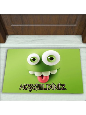 Colorix Carpet Emoji Desenli Dekoratif Kapı Önü Paspası No: 2671
