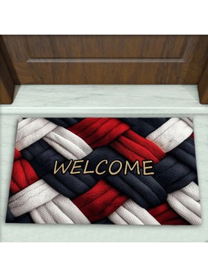 Colorix Carpet Halat Desenli Dekoratif Kapı Önü Paspası No: 2507