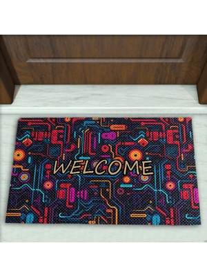 Colorix Carpet Geometrik Desenli Dekoratif Kapı Önü Paspası No: 2510