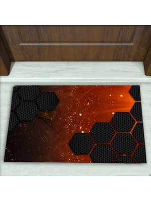 Colorix Carpet Geometrik Desenli Dekoratif Kapı Önü Paspası No: 2293