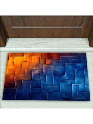 Colorix Carpet Geometrik Desenli Dekoratif Kapı Önü Paspası No: 2398
