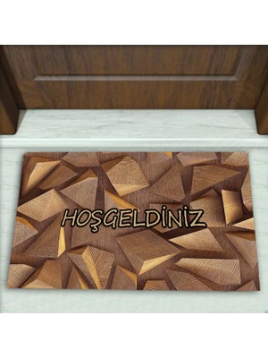 Colorix Carpet Geometrik Desenli Dekoratif Kapı Önü Paspası No: 2472