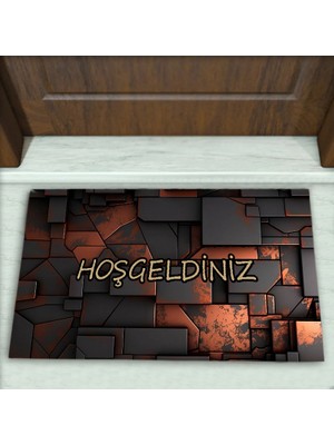 Colorix Carpet Geometrik Desenli Dekoratif Kapı Önü Paspası No: 2105