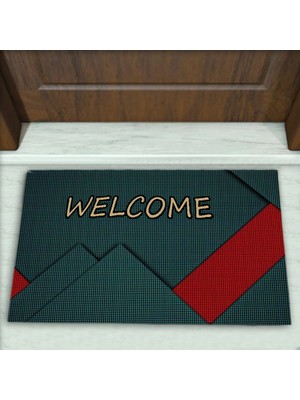 Colorix Carpet Geometrik Desenli Dekoratif Kapı Önü Paspası No: 2802