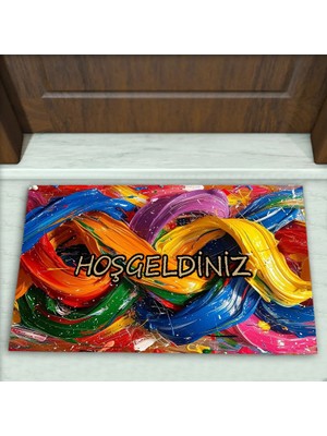 Colorix Carpet Geometrik Desenli Dekoratif Kapı Önü Paspası No: 2015