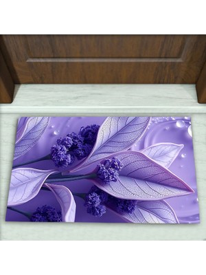 Colorix Carpet Çiçek Desenli Dekoratif Kapı Önü Paspası No: 2223