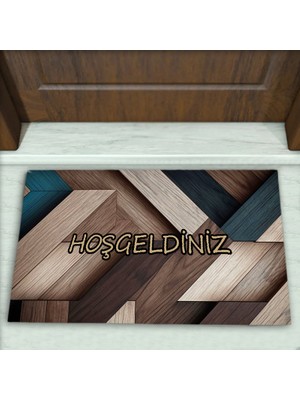 Colorix Carpet Parke Desenli Dekoratif Kapı Önü Paspası No: 1942