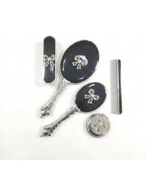 Ceyyiz Camomile 4lü Mat Siyah Ayna Fırça Seti CM301