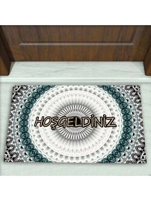 Colorix Carpet Geometrik Desenli Dekoratif Kapı Önü Paspası No: 2693