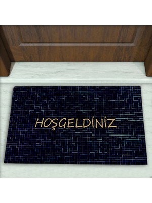 Colorix Carpet Geometrik Desenli Dekoratif Kapı Önü Paspası No: 2774