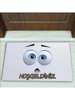 Colorix Carpet Emoji Desenli Dekoratif Kapı Önü Paspası No: 2675