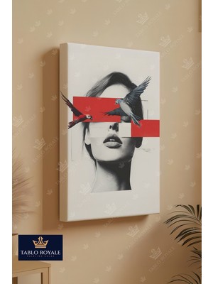 Tablo Royale Özgürlük Kadın Dekor Kanvas Tablo - Salon Tablo - Ofis Tablo