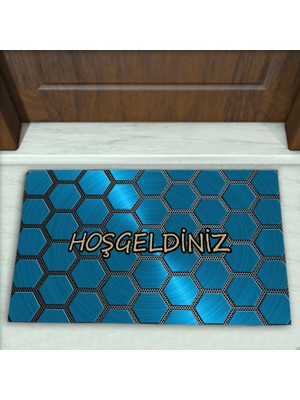 Colorix Carpet Geometrik Desenli Dekoratif Kapı Önü Paspası No: 2734