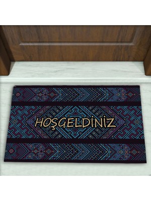 Colorix Carpet Geometrik Desenli Dekoratif Kapı Önü Paspası No: 2337
