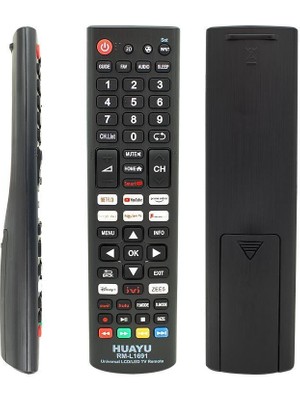 Huayu RM-L1691 Netflix-Youtube-Prime Video-Google Play Tuşlu Universal LCD LED Tv Kumandası