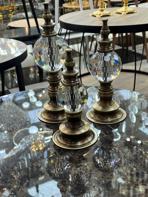 Maviessa 3'lü Eskitme Kristal Obje Dekoratif