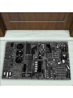 Colorix Carpet Modern Desenli Dekoratif Kapı Önü Paspası No: 2652