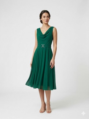 Centilmen Bien Life Kemer Detaylı Döküm Yaka Elbise 2418