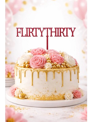 Liya3D 30 Yaş Doğum Günü Pasta Süsü