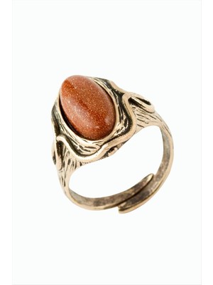 Esranın Dünyası Oval Doğaltaşlı Otantik Yüzük RSBİJ34-ESRDNS