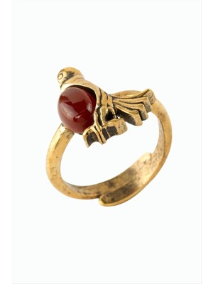 Esranın Dünyası Kuş Doğaltaşlı Otantik Yüzük RSBİJ34-ESRDNS