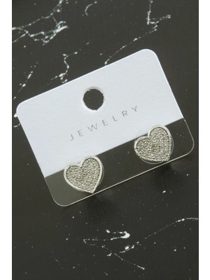 Esranın Dünyası Kalp Zirkon Taşlı Küpe RSBİJ34-ESRDNS