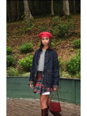 Gül Öfekler Kot Trench