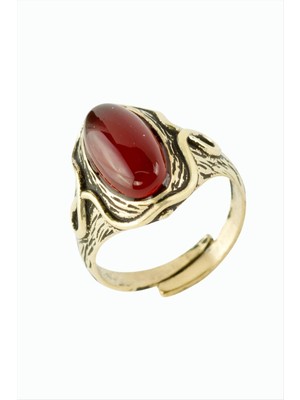 Esranın Dünyası Oval Doğaltaşlı Otantik Yüzük RSBİJ34-ESRDNS