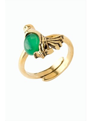 Esranın Dünyası Kuş Doğaltaşlı Otantik Yüzük RSBİJ34-ESRDNS