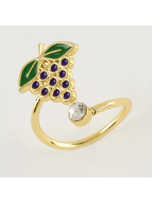 Esranın Dünyası Üzüm Mineli Taşlı Eklem Yüzük 1 Adet RSBİJ34-ESRDNS