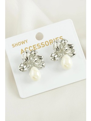 Esranın Dünyası Çiçek Damla Trend Inci Küpe RSBİJ34-ESRDNS