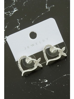 Esranın Dünyası Kalp Kelebek Zirkon Taşlı Küpe RSBİJ34-ESRDNS