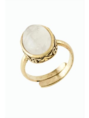 Esranın Dünyası Oval Doğaltaşlı Otantik Yüzük RSBİJ34-ESRDNS