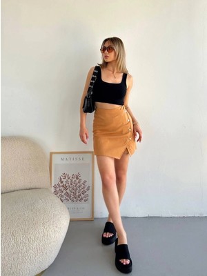 Colezium Dört Çıtçıtlı Gabardin Şort Etek