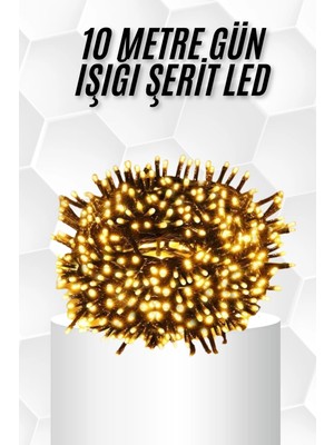 Esranın Dünyası Mey Ithalat® 10 Metre LED Işık Gün Işığı Her Ortama Uygun Ampüllü
