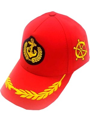 Captain Unisex Dümen Çapalı Ayarlanabilir Gemici Kaptan Denizci Şapkası