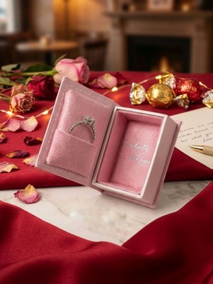 Kitap Şeklinde Tasarım Yüzük Kutusu