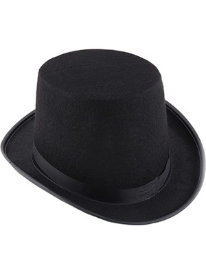 Esranın Dünyası Mey Ithalat® Siyah Keçe Sihirbaz Fötr Şapka 12 cm