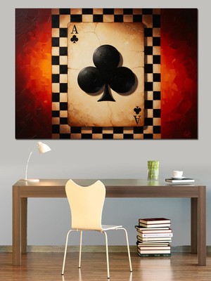 Artmeg Iskambil Sinek Kağıdı Eskitme Tasarım Dekoratif Kanvas - Mdf Ahşap Tablo