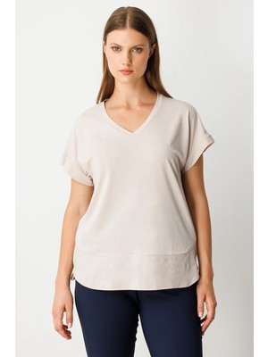 Eskişehir Mağazacılık 71476 Onteks Bluz V Yaka Kısa Kol  Bb