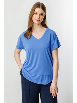 Eskişehir Mağazacılık 71476 Onteks Bluz V Yaka Kısa Kol  Bb