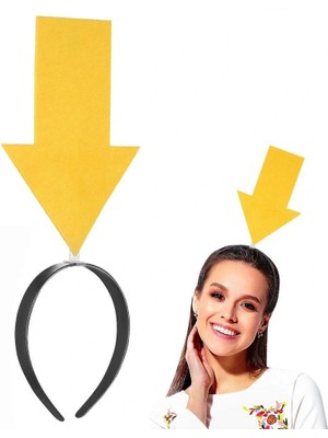 Mey Ithalat® Kişiselleştirilebilir Ok Taç – Üzerine Yazı Yazılabilen Parti Tacı Sarı Renk