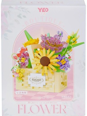 Mey Ithalat® P1294 Panlos Çiçek Buketi 1263 Parça Blok Seti -Vagon Life