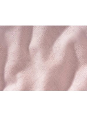Colezium Çift Kişilik Jakarlı Saten Nev Takımı Jana Pembe