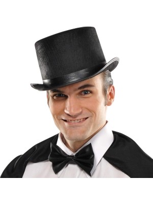 Colezium Siyah Keçe Sihirbaz Fötr Şapka 12 cm